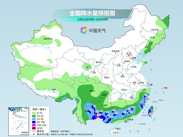 南方强降雨持续至26日 28日起主雨带北抬至长江中下游 第1张 南方强降雨持续至26日 28日起主雨带北抬至长江中下游 第1张