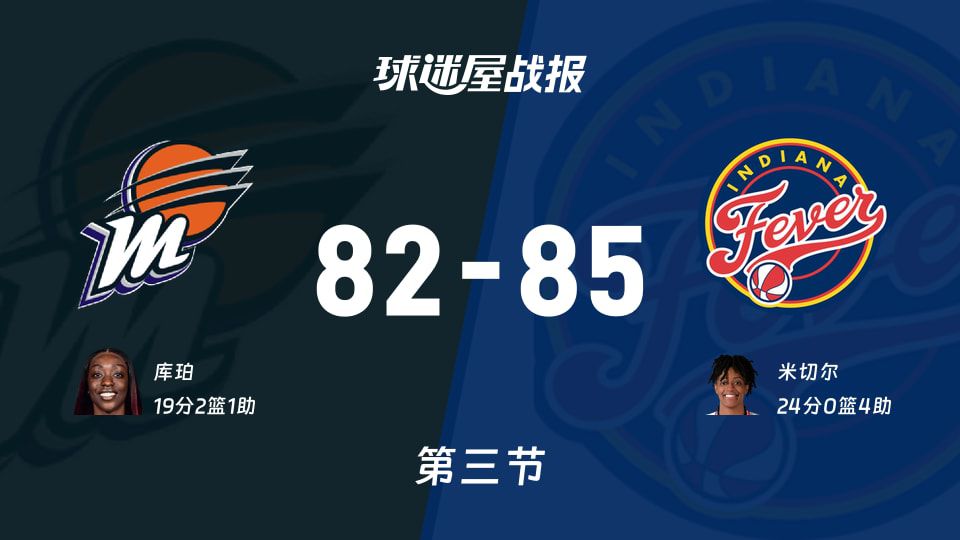 WNBA常规赛战报：狂热第三节后85-82领先水星，米切尔单场24分