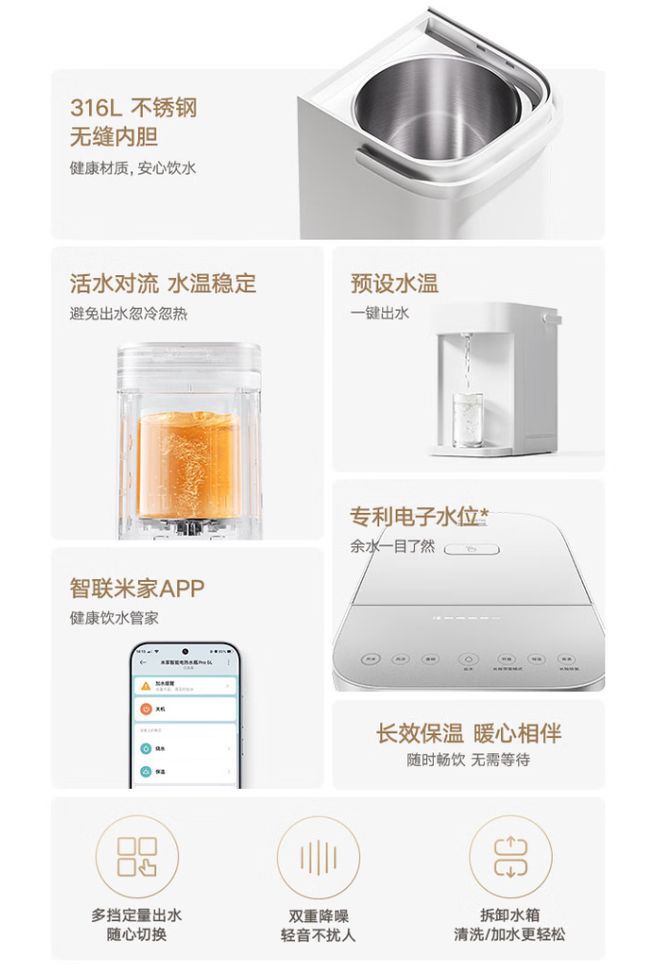 小米米家智能电热水瓶Pro 5L开启预售，国补后售价568.65元  第2张