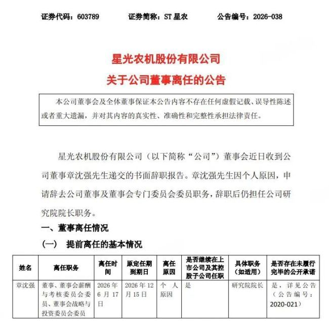 星光农机连续四年亏损触发控制权变更 创始团队筹划股份协议转让 第2张 星光农机连续四年亏损触发控制权变更 创始团队筹划股份协议转让 第2张