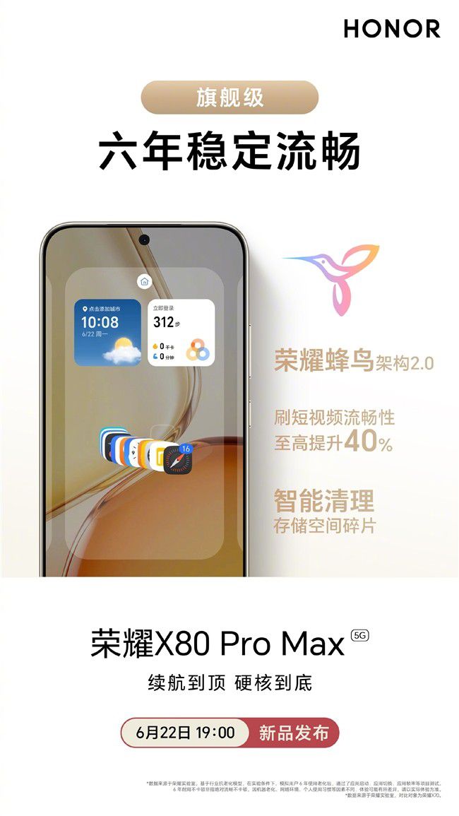 荣耀X80 Pro Max售价披露：8GB+256GB国补后1869元，12GB+512GB国补后2379元