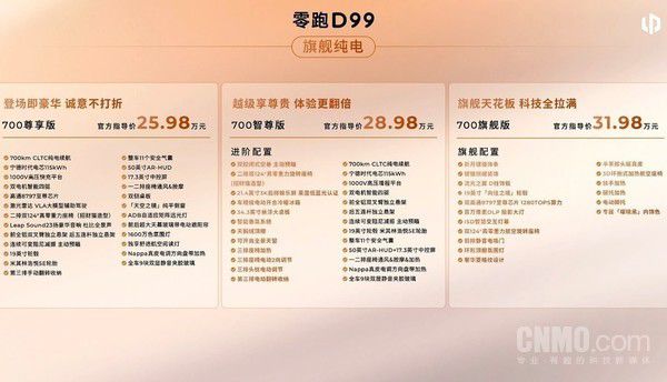 零跑D99正式上市 五款配置车型售价24.89万元起 第3张 零跑D99正式上市 五款配置车型售价24.89万元起 第3张