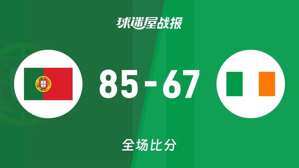 葡萄牙女篮U20主场85-67战胜爱尔兰女篮U20