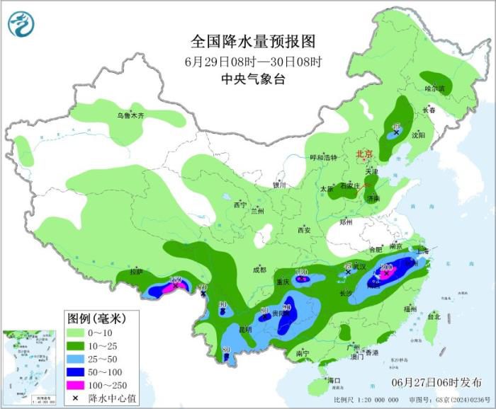 中央气象台发布降雨预报：未来三天主雨带北抬，福建广东云南等地有大暴雨  第3张