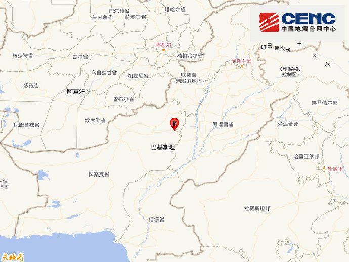 巴基斯坦发生5.1级地震 震源深度10千米