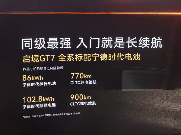 启境GT7正式上市，五款配置售价20.99万至32.99万元  第4张
