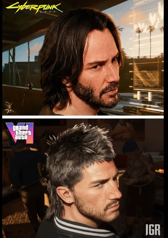 GTA6》与《赛博朋克2077》画面对比引热议 博主称R星实现“巨大飞跃”  第6张