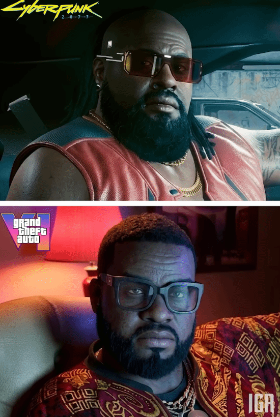 GTA6》与《赛博朋克2077》画面对比引热议 博主称R星实现“巨大飞跃”  第5张