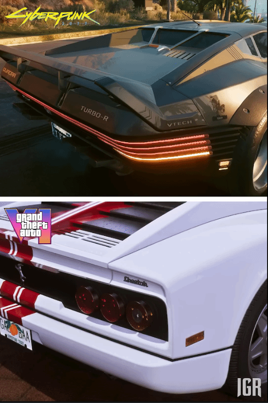 GTA6》与《赛博朋克2077》画面对比引热议 博主称R星实现“巨大飞跃”  第9张