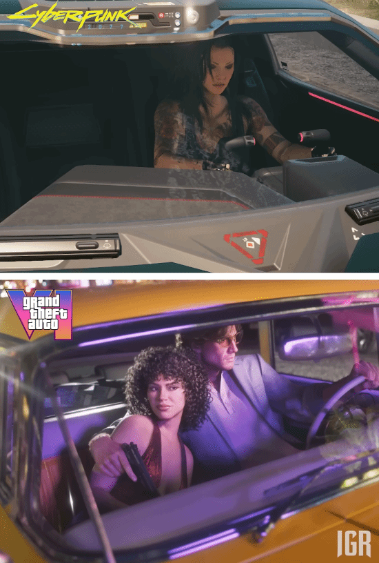 GTA6》与《赛博朋克2077》画面对比引热议 博主称R星实现“巨大飞跃”  第8张