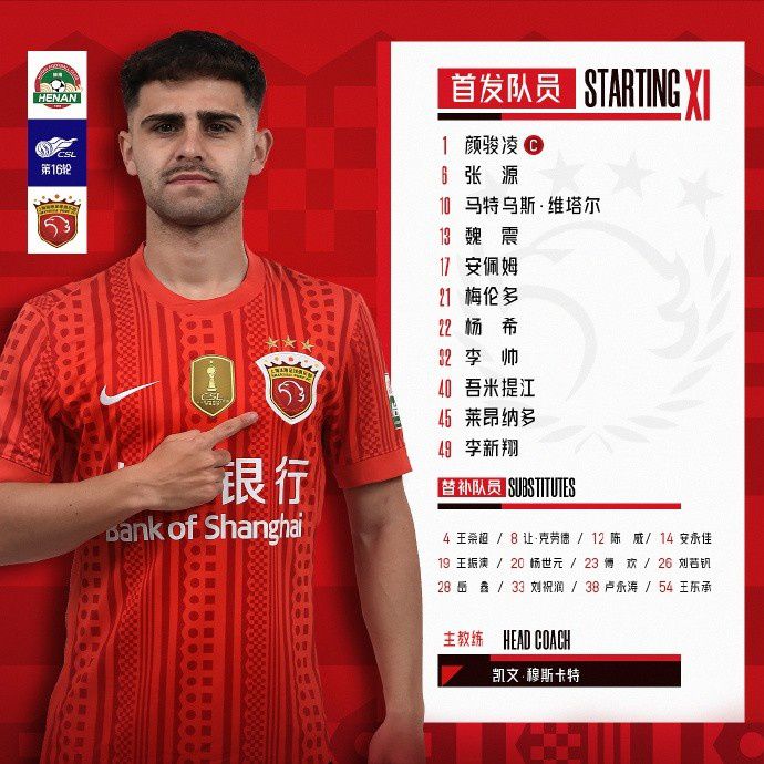河南俱乐部彩陶坊首发阵容