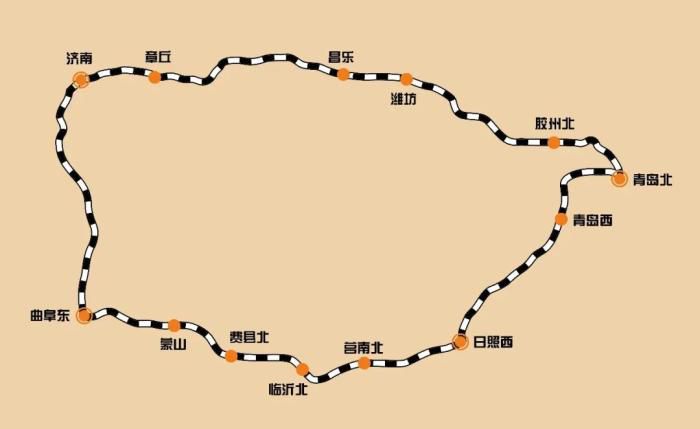 G5555次高铁列车环绕济南运行全程6小时08分钟  第1张
