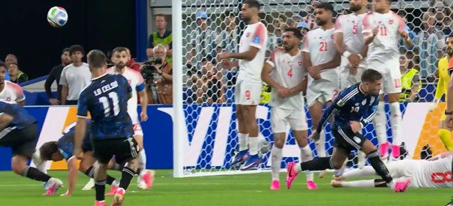 阿根廷上半场2-0领先约旦 洛塞尔索任意球破门 劳塔罗点射创纪录  第3张