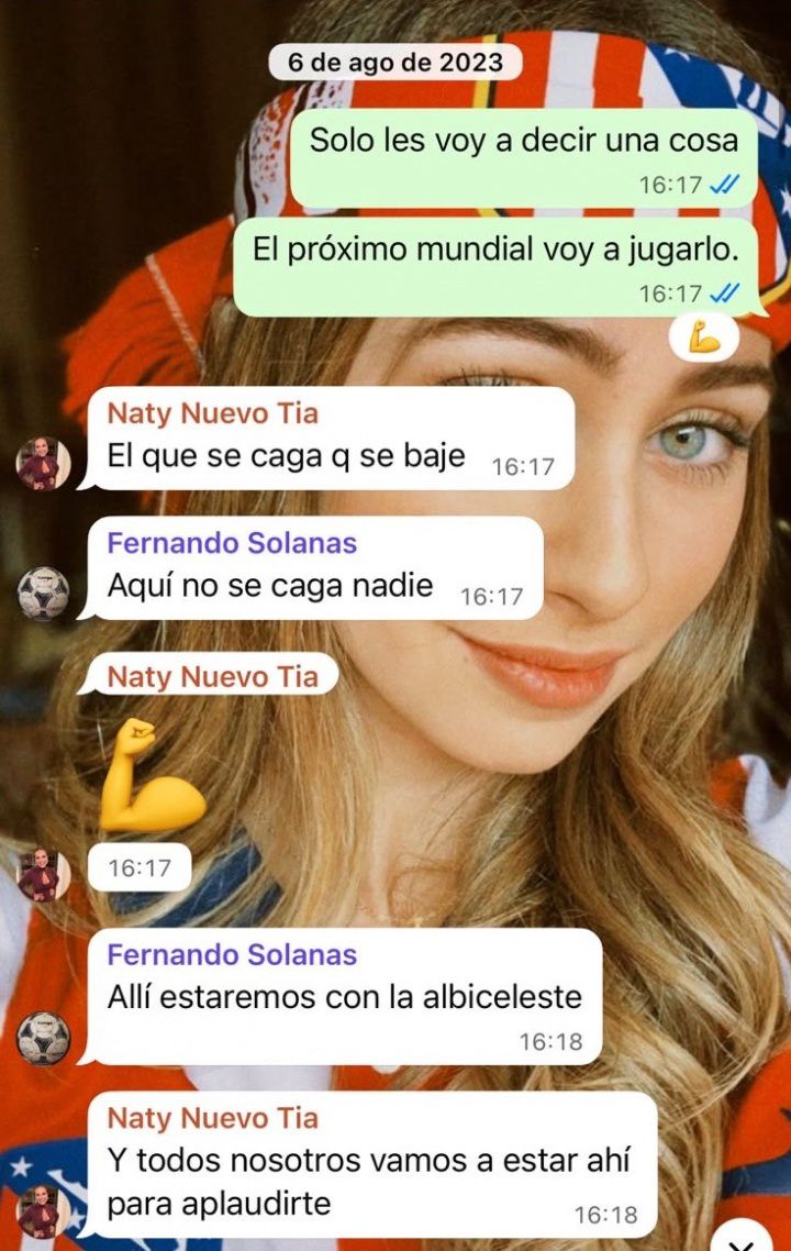 朱利亚诺·西蒙尼世界杯首发出战阿根廷3-1约旦并晒2023年参赛承诺截图