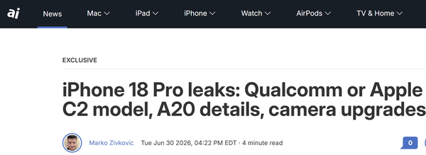 iPhone 18 Pro调制解调器方案出现新变数 外媒爆料称此前传闻并非定局 第2张 iPhone 18 Pro调制解调器方案出现新变数 外媒爆料称此前传闻并非定局 第2张