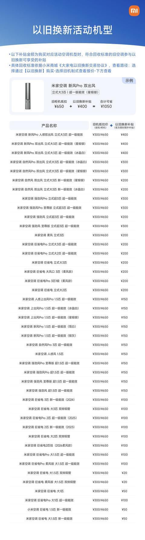小米夏季空调以旧换新活动上线 提供至高400元补贴与一次上门服务 第3张 小米夏季空调以旧换新活动上线 提供至高400元补贴与一次上门服务 第3张