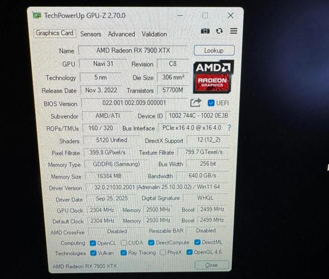 AMD Radeon RX 7900 XTX 工程样品图片被网友曝光 第5张 AMD Radeon RX 7900 XTX 工程样品图片被网友曝光 第5张