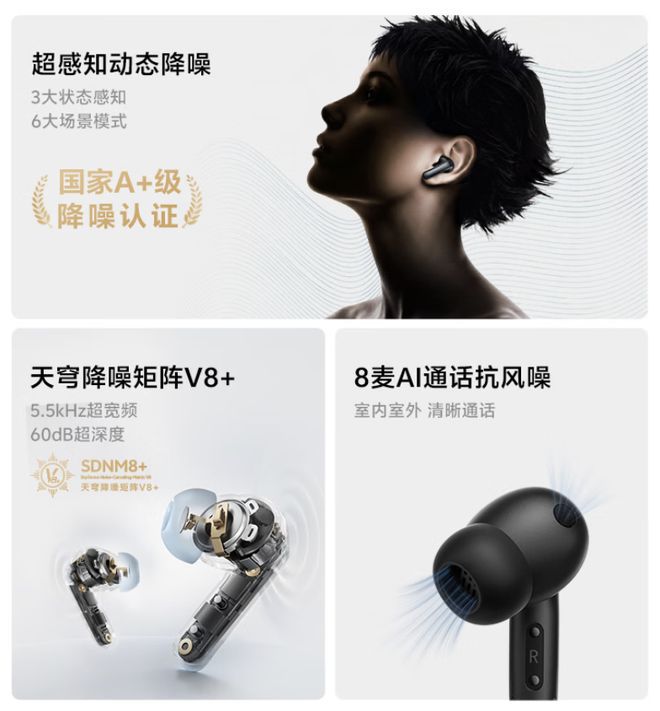 QCY Melobuds N65登陆京东,配备8麦克风通话降噪与空间音频功能 第2张 QCY Melobuds N65登陆京东,配备8麦克风通话降噪与空间音频功能 第2张