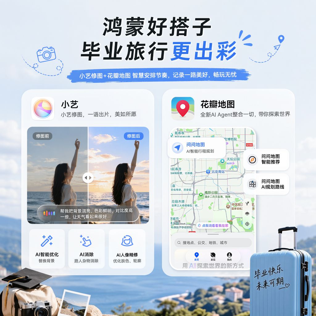 鸿蒙智能旅行功能上线 花瓣地图AI为毕业旅行生成定制行程  第5张