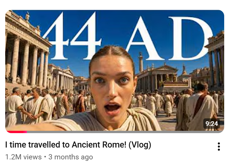 AI时空漫游Vlog在YouTube近期走红 第7张 AI时空漫游Vlog在YouTube近期走红 第7张