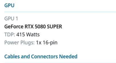 英伟达RTX 50 Super系列传闻再起：电源计算器出现新型号条目  第2张