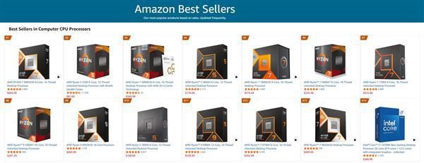 AMD锐龙登顶Micro Center游戏CPU销量榜 前十占八席 第2张 AMD锐龙登顶Micro Center游戏CPU销量榜 前十占八席 第2张