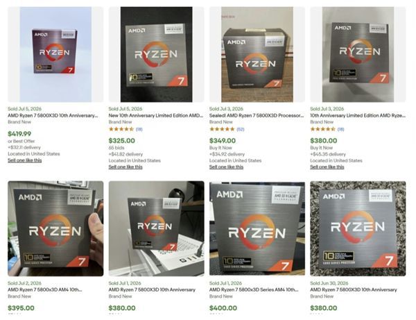 AMD锐龙7 5800X3D纪念版海外赠水冷 黄牛囤货或亏运费