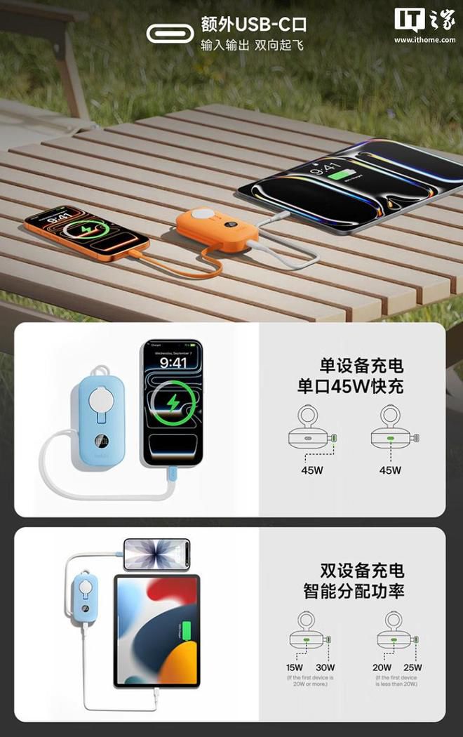 贝尔金上架小夜灯移动电源：45W功率10000mAh电芯 售价329元  第4张